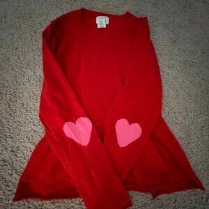 Crewcuts Red Heart Elbow Patch Sweater – Girls Size 16